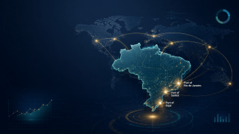 Brazil import data trade routes map showing major ports