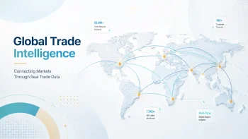 Trade data chart showing rising import export volumes indicating market demand